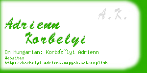 adrienn korbelyi business card